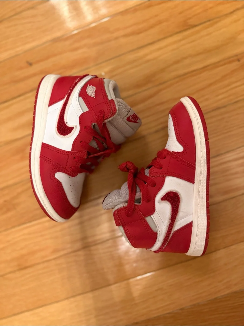 Nike Jordan High-Top Sneakers in Red and White